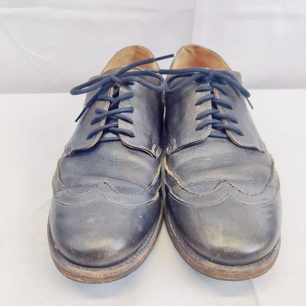 Bed Stu Men’s Wingtip Derby Oxford Shoes Sz 10.5 Distressed Leather Vibram Sole